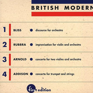the album cover for Bliss / Rubbra / Arnold / Addison / Mester - British Modern 1
