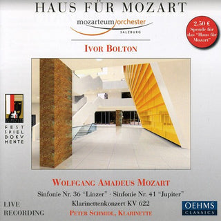 the album cover for W.A. Mozart - Symphonies 13 & 41 (Jewl)