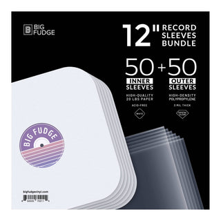 Big Fudge Vinyl Record Sleeves Bundle: 50 Outers + 50 Inners