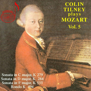 the album cover for Colin Tilney - Colin Tilney Plays Mozart 5