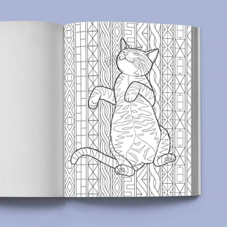 Stress Relief Cat Coloring Book