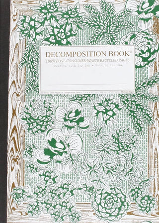 Succulent Garden Decomposition Book (Sewn)