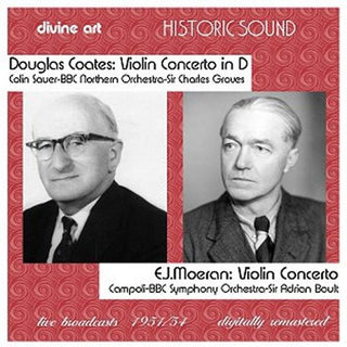 the album cover for Douglas Coates - British Violin Concertos: Historic Performances