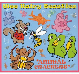 the album cover for Wee Hairy Beasties - Animal Crackers