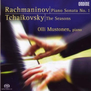 the album cover for Rachmaninoff / Tchaikovsky / Mustonen - Piano Sonatas 1 / Seasons (Hybr)