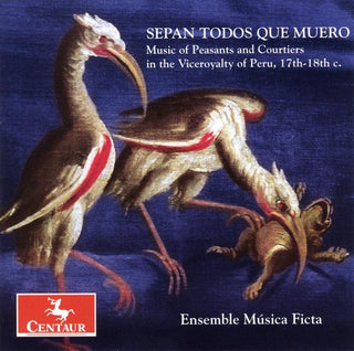 the album cover for Musica Ficta - Sepan Todos Que Muero