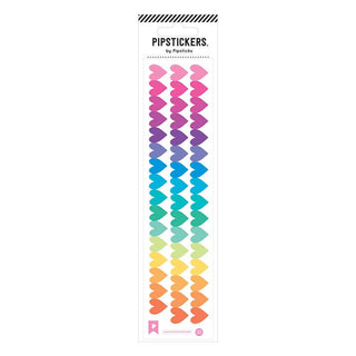 Fuzzy Rainbow Heart Stickers