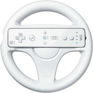 Nintendo Wii Console w/4 Controllers, 4 Nunchucks, & 2 Steering Wheel Attachments (w/Wii Sports)
