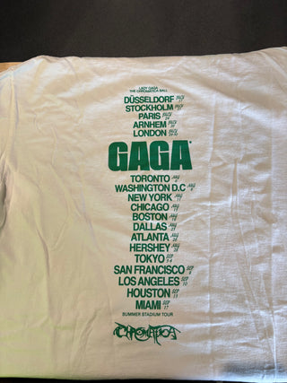 2022 Lady Gaga Chromatica Summer Tour T-Shirt, White, XL