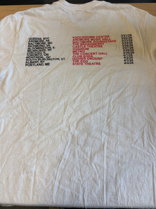 Geordie Greep North America Spring 2026 Tour T-Shirt, White, L