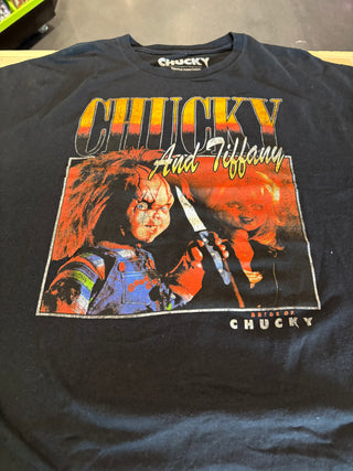 Chucky & Tiffany T-Shirt, Black, 2XL