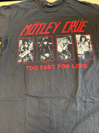 Motley Crue Too Fast For Love T-Shirt, Black, L
