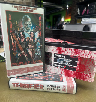 Terrifier Double Feature (White/Black w/Splatter VHS)(Brainbuster Video)