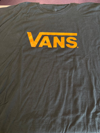 Vans Logo T-Shirt, Dark Green, 2XL
