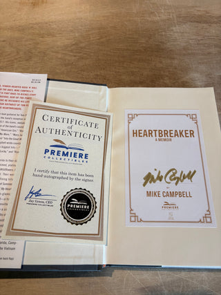 Mike Campbell- Heartbreaker: A Memoir (HC) (Signed Book Plate W/ CO)