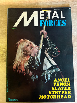 Metal Forces Magazine Issue No.6 (Feat. Angel, Venom, Slayer, Stryper, Motorhead) (Ripped Right Corner)