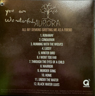 Aurora- All My Demons Greeting Me As A Friend (Signed)