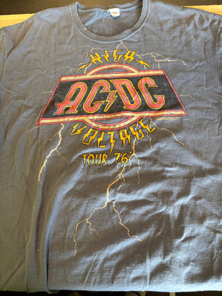 AC/DC High Voltage Tour '76 T-Shirt (Reprint), Blue, XL