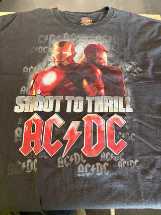 AC/DC Iron Man 2 Shoot To Thrill T-Shirt, Black, XL
