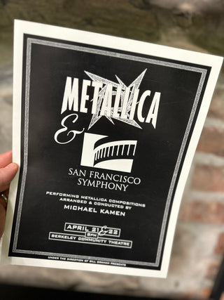 Metallica- S&M w/ Michael Kamen & The San Francisco Symphony Concert Program