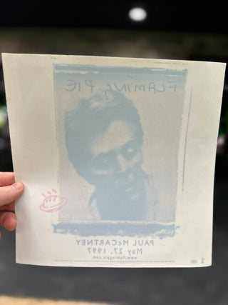 1997 Paul McCartney Flaming Pie Promotional Static Window Cling