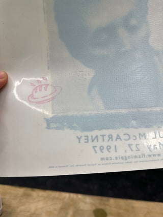 1997 Paul McCartney Flaming Pie Promotional Static Window Cling