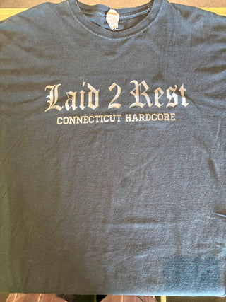 Laid 2 Rest Connecticut Hardcore T-Shirt, Black, XL