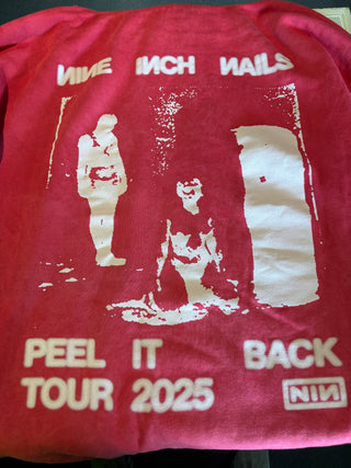 Nine Inch Nails Peel It Back Tour 2025 Hoodie, Red, 2XL
