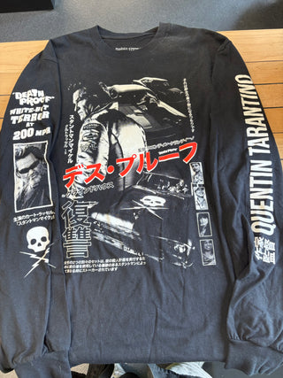 Rucking Fotten Death Proof Japanese Poster Longsleeve T-Shirt, Black, M