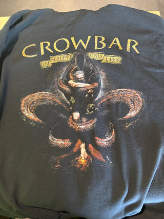Crowbar The Serpent Only Lies Zip-Up Hoodie, Black, 2XL