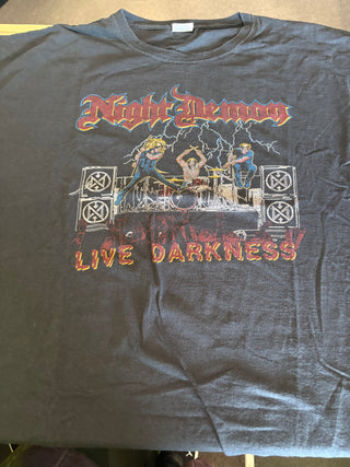 Night Demon Darkness Remains World Tour Live Darkness T-Shirt, Black, 3XL