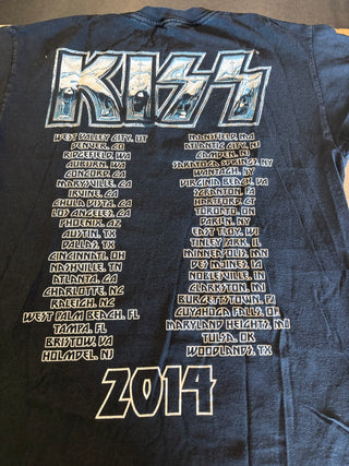 Kiss World Tour 2014 40 Years Rockin T-Shirt, Black, M