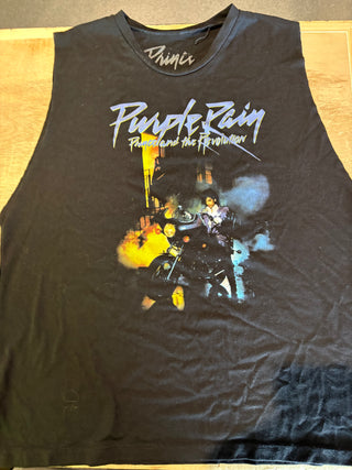 Prince Purple Rain DIY Sleeveless T-Shirt, M (Tagged L)