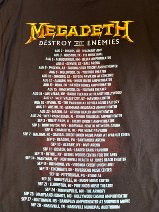 Megadeth Destroy All Enemies Tour T-Shirt, Black, XL