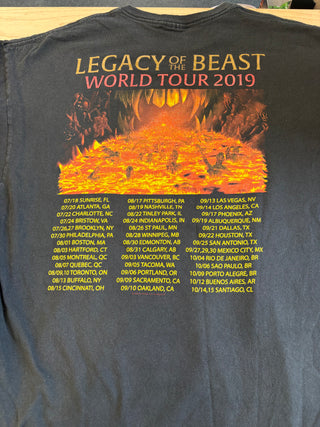 Iron Maiden Legacy Of The Beast 2019 Tour T-Shirt, Black, XL