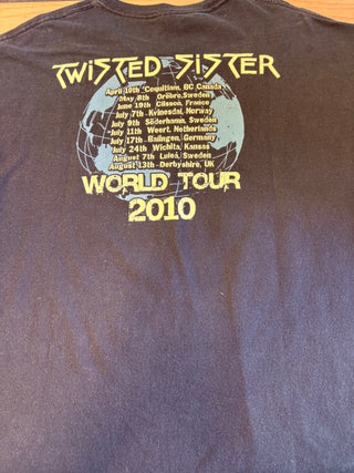 Twisted Sister World Tour 2010 T-Shirt, Black, XL