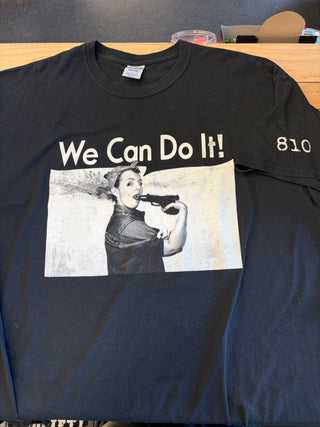 King 810 We Can Do It T-Shirt, Black, 2XL