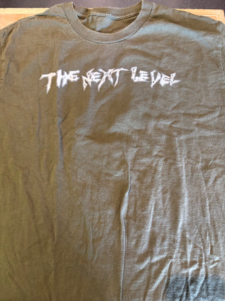 The Next Level Text Logo T-Shirt, Green, L