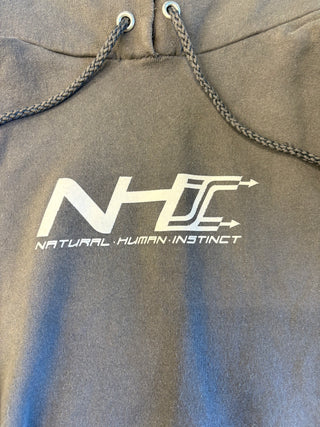 Natural Human Instinct (NHI) Logo Hoodie, Grey, L