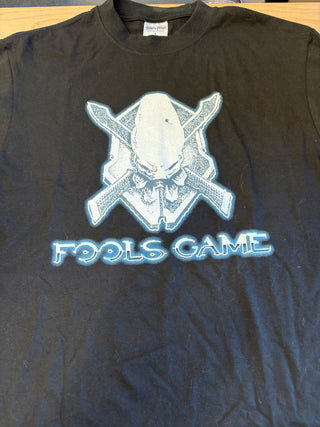 Fools Game Halo Legendary Style T-Shirt, Black, L