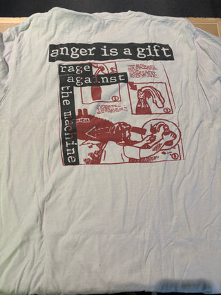 Rage Against The Machine Anger Is A Gift T-Shirt, White, L