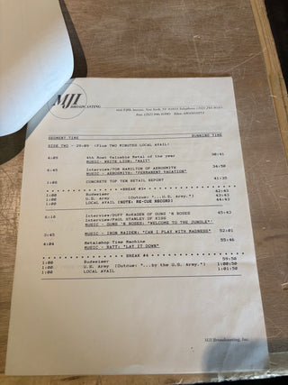 Metalshop- Radio's Weekly Metal Magazine: 1/6/1989 (ft Guns N Roses, Ozzy Osbourne, Metallica, Kiss & More)(w/Cue Sheet)