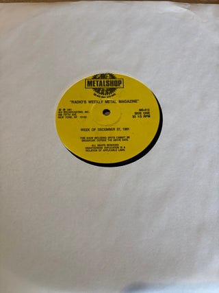 Metalshop- Radio's Weekly Metal Magazine: 12/27/1991 (ft Aerosmith)(w/Cue Sheet) (Used Vinyl)
