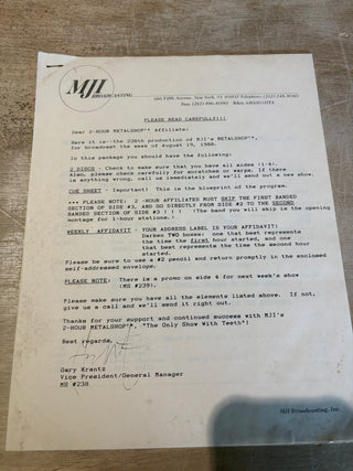 Metalshop- Radio's Weekly Metal Magazine: 8/19/1988 (ft Guns N Roses, Femme Fatale, Britny Fox & More)(w/Cue Sheet)