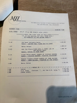 Metalshop- Radio's Weekly Metal Magazine: 8/19/1988 (ft Guns N Roses, Femme Fatale, Britny Fox & More)(w/Cue Sheet)