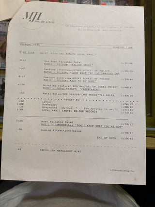 Metalshop- Radio's Weekly Metal Magazine: 9/30/1988 (ft Poison, Suicidal Tendencies, Accept & More)(w/Cue Sheet)