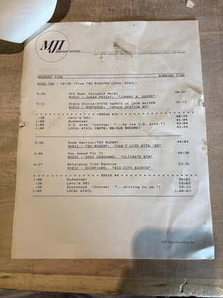 Metalshop- Radio's Weekly Metal Magazine: 4/22/1988 (ft Scorpions, Ozzy Osbourne, Deep Purple & More)(w/Cue Sheet)