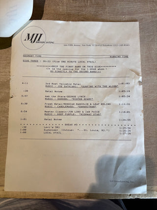 Metalshop- Radio's Weekly Metal Magazine: 4/22/1988 (ft Scorpions, Ozzy Osbourne, Deep Purple & More)(w/Cue Sheet)