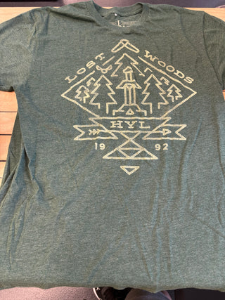 Legend Of Zelda Lost Woods T-Shirt, Green, L
