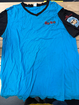 Devo New Traditionalists T-Shirt, Blue, XL (Light Staining, Small Pinholes)
